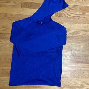 Women’s blue lightweight hooded shirt